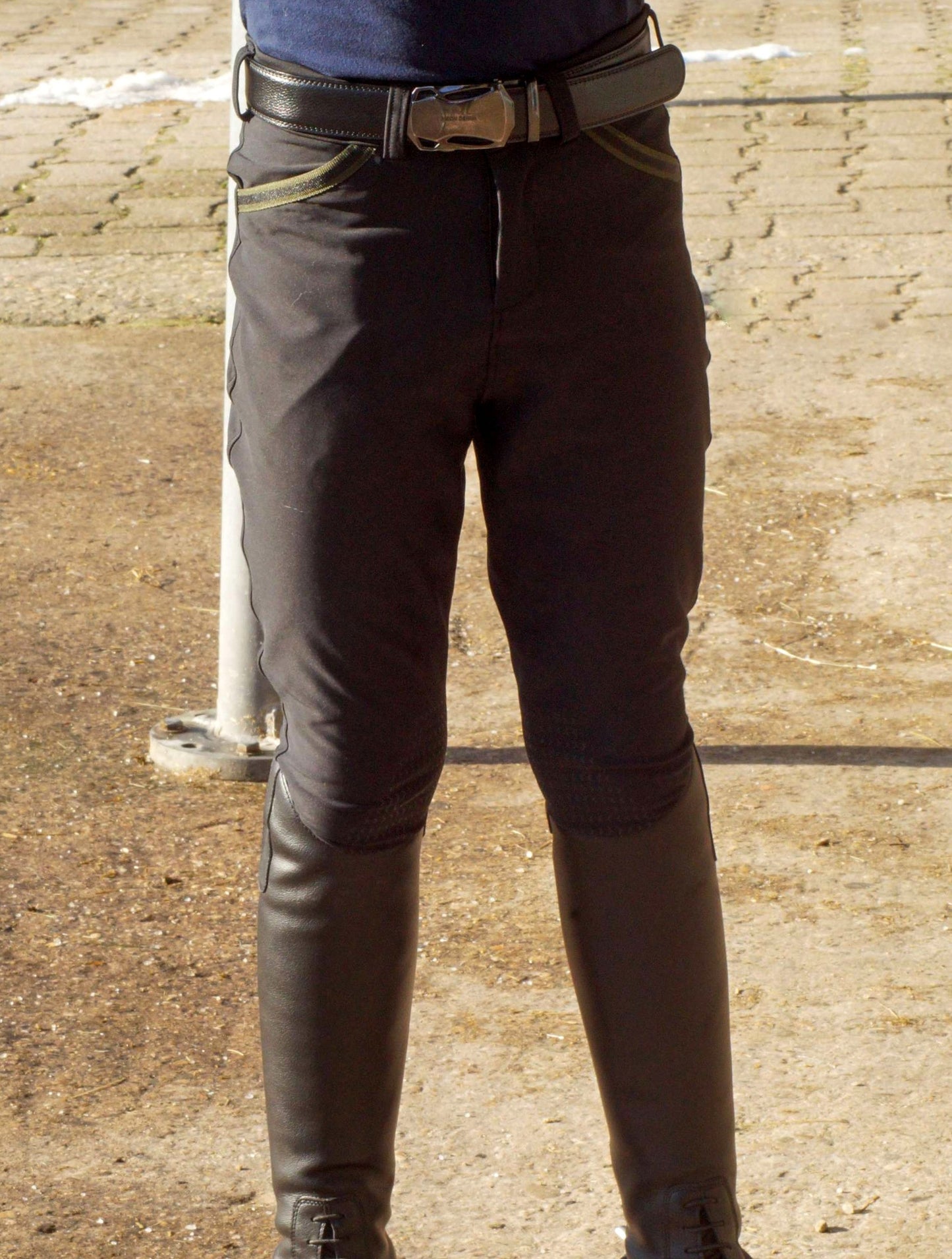 SRLDWG Jungen Reithose Schwarz